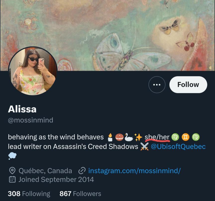 土肥圆！《刺客信条：影》首席女编剧被国外网友找到(图2)