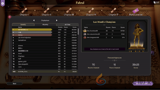 「黑暗嘉年华」及人气角色正式上线！首月玩家排行榜上的擂主会是谁呢？(图11)