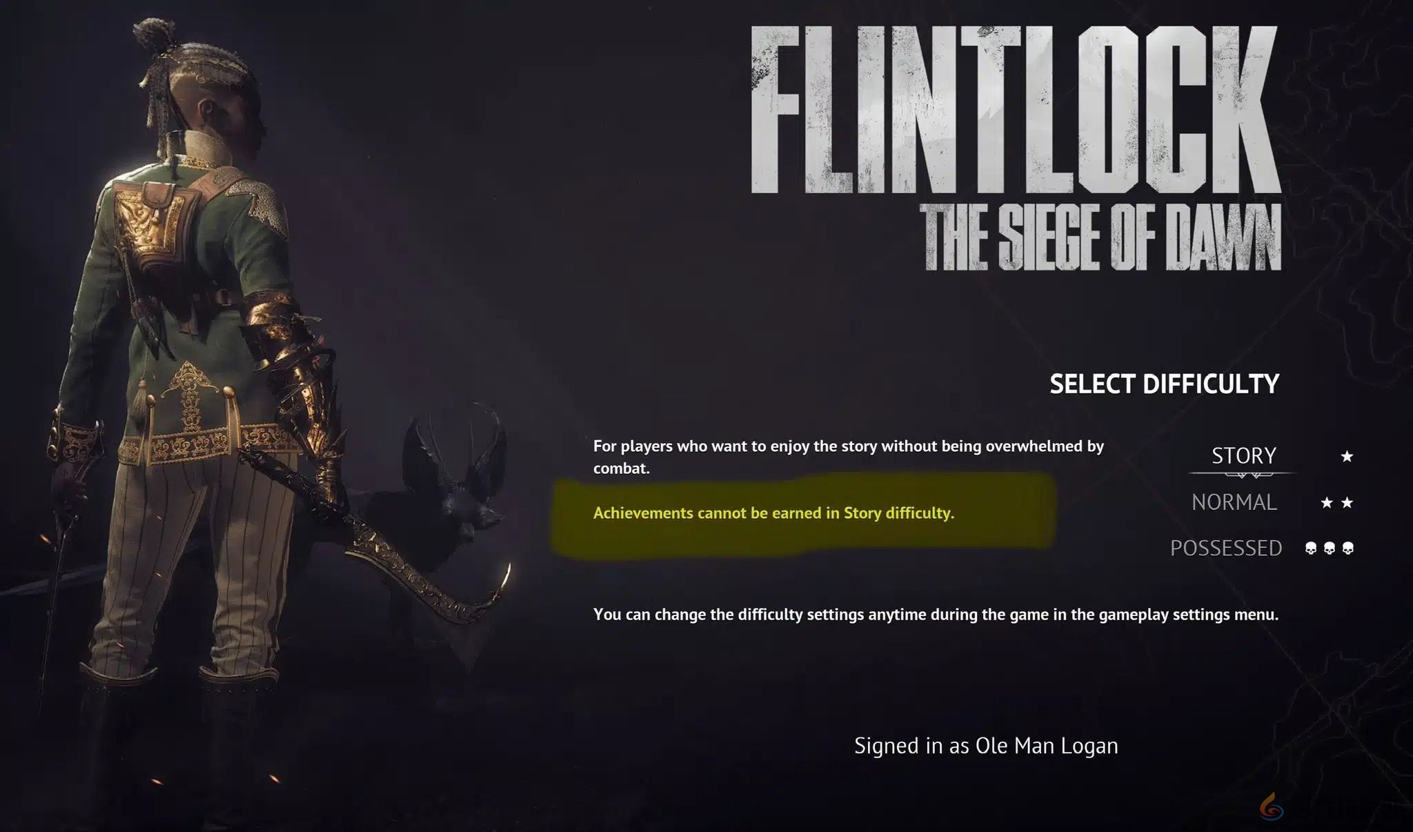 《燧石枪：黎明之围》简单模式无法获得任何成就(图1)