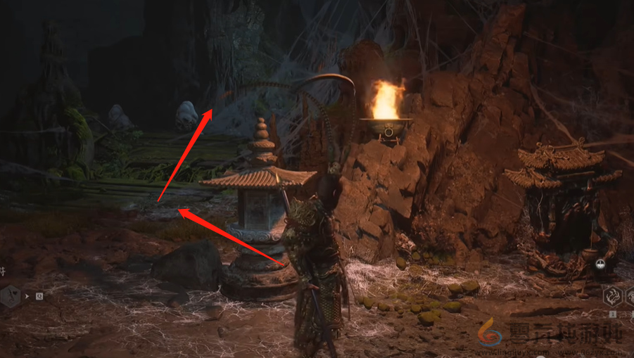 黑神话:悟空黑神话悟空盘丝洞千红窟土地庙位置攻略(图2) 黑神话:悟空黑神话悟空盘丝洞千红窟土地庙位置攻略(图2)